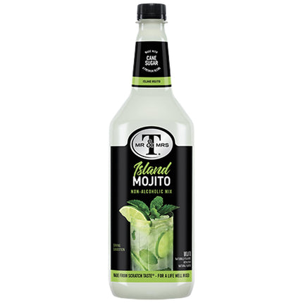 Mr & Mrs T Mojito Mix, 1L Bottle, – Premium Cocktail Mixer for Mojito Mixes, Ready to Use