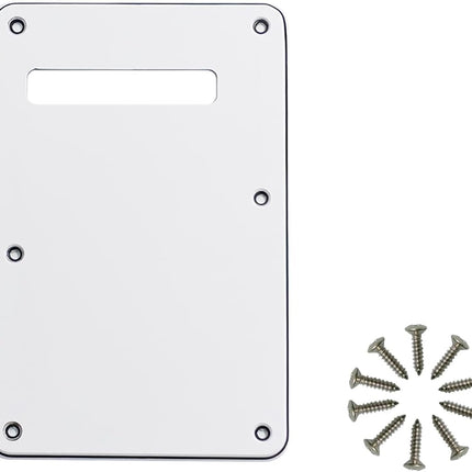 6 Holes Guitar Back Plate Cavity Cover Pickguard for Fender Standard Stratocaster Strat ST Modern Style Electric Guitar,White 3ply