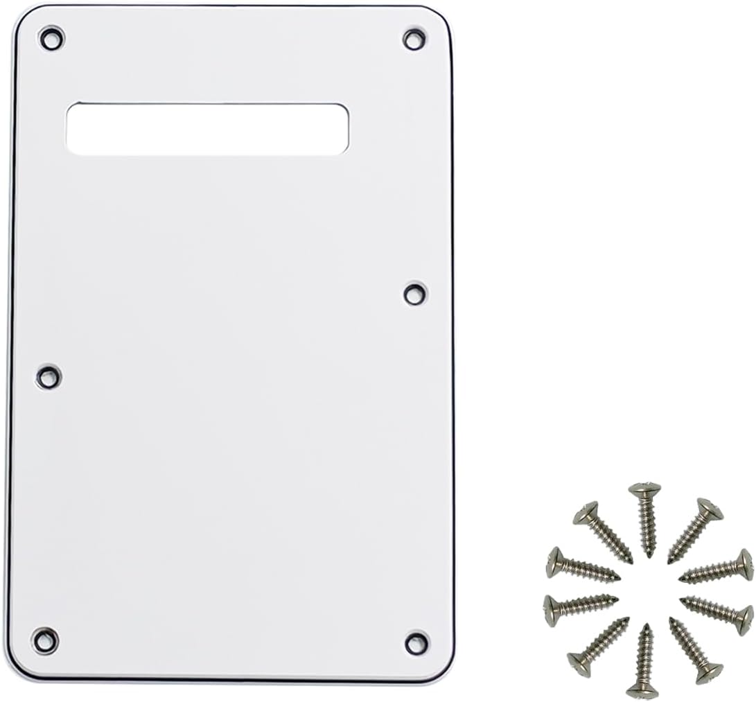 6-Hole White 3-Ply Guitar Back Plate Cavity Cover