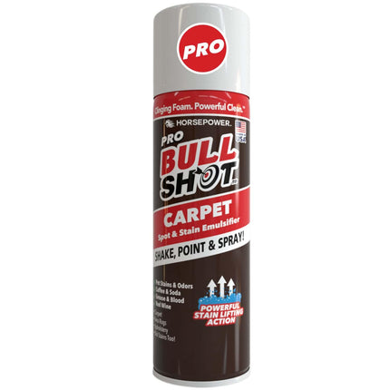 Bull Shot Pro Carpet, Professional Strength Carpet Spot & Stain Remover | Stain-lifting foam action, removes coffee, soda, wine, grease, new & old stains, just point & spray