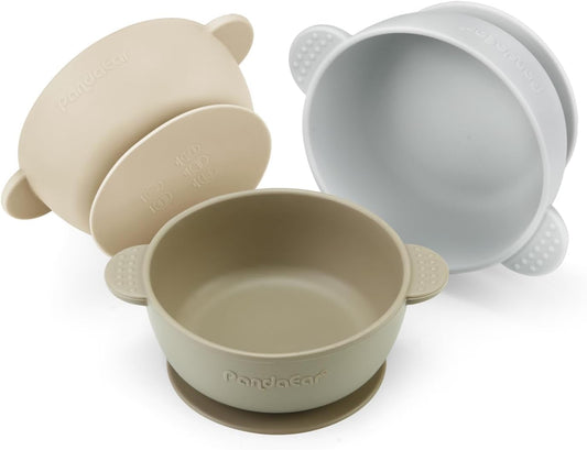 3 Pack Baby Bowls with Suction| Stay Put Silicone Food Bowl for Babies Kids Toddlers Infants| Food Grade Soft Safe