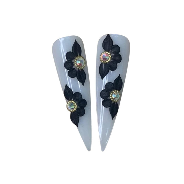 Set 10Pcs 3D Sweet Season Poinettia (5 Petals) Flower Nail Art Charms