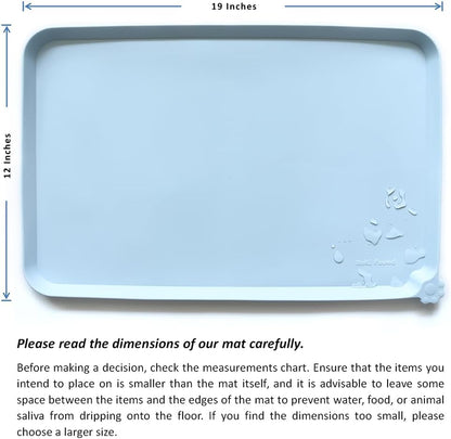 Silicone Pet Food Mats - Non Slip Bowl Placemats for Dogs & Cats - Waterproof, Suitable for Carpet  - photo 5