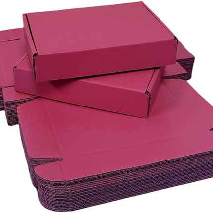 50 Pcs 4.1 x 3 x 1.2 inches Mini Size Shipping Boxes for Small Business Cardboard Corrugated Mailer Boxes for Shipping Packaging Holidays Craft Gifts Giving Products (Cranberry)