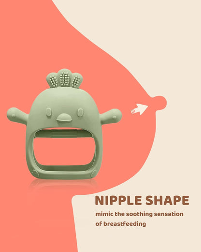 2 Pack Silicone Baby Teething Mittens for Babies Over 3 Months - photo 2