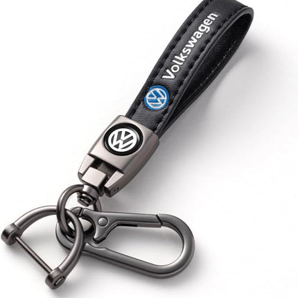 Car Keychain Keyring for Automobile,Car Key Lanyard for Women&Men,Leather Key Chain Compatible With Volkswagen VW Bora Beetle Tiguan Polo Passat Jetta SEAT Holder Replacement