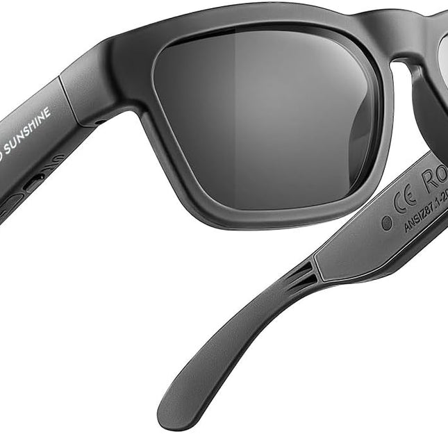 Bluetooth Audio Sunglasses, Lightweight Open Ear Sport Glasses, 10H Playtime,Water Resistant with Voice Control