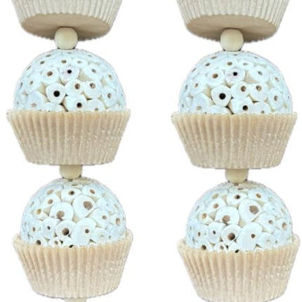 Shred and Destroy Bird Toy for Medium Birds - Conures, Cockatiels - Natural Sola Ball Hanging Chew Toy - 2 Pack - Boredom Buster Cage Toy