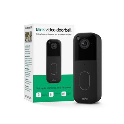 Video Doorbell (newest model) – Head-to-toe HD view, two-year battery life, and simple setup. Required Sync Module not included – Add-On (Black)
