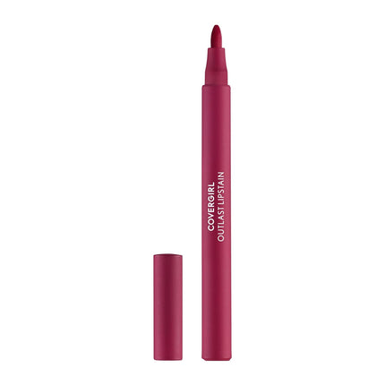 Covergirl Outlast Lipstain, 05 All-Star, Smooth Application, Precise Pen-Like Tip, Transfer-Proof, Satin Stained Finish, Vegan Formula, 0.06oz