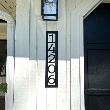 Custom Address Marker - Vertical House Number - Metal Address Sign - House Numbers for Outside - Address Signs for Houses