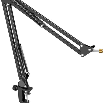 Microphone Arm Stand, FIFINE Suspension Boom Scissor Mic Stand with Heavy Duty Clamp, 3/8" to 5/8" Adapter, for Voice-over, Gaming, Recording, Studio, Home Office (CS1)