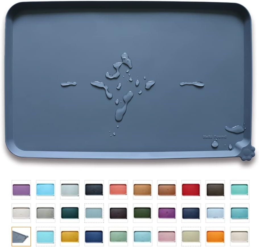 Waterproof Pet Feeding Mat with High Lips