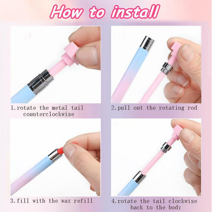 Rhinestone Picker Tool, Refillable Wax Pen with 1 Additional Pack of Wax Refills, Rhinestone Pickup Pen for Diamond Art Painting and Nail Art Design
