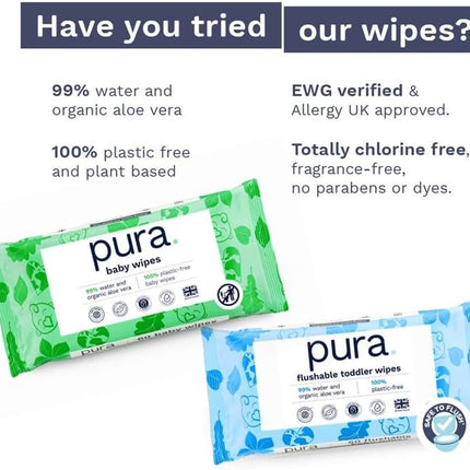 Pura Hypoallergenic Diaper Pants Size 5 (27-38 lbs) Overnight, up to 12 Hours Leak Protection, Suitable for Sensitive Skin, Totally Chlorine Free, Soft Organic Cotton, 1 Pack of 19 Pull Up Pants