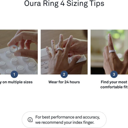 Oura Ring 4 Sizing Kit - Size Before You Buy The Oura Ring 4 - Unique Sizing, Not Standard US Ring Sizes - Receive Credit for Purchase