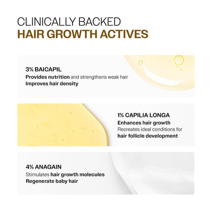 Bare Anatomy Advanced Hair Density Serum boosts density with Redensyl, Anagain, Baicapil & Capilia Longa. Rosemary & rice water reduce hair fall for men & women.