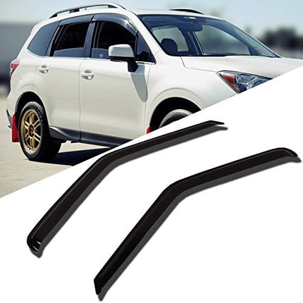 TuningPros WD-764 Tinted Smoke Out-Channel Window Visor Deflector Rain Guard 4-pc Set