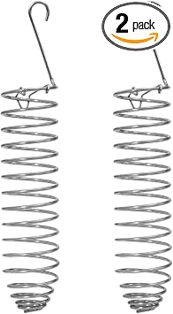 2-Pack Stainless Steel Hanging Millet Holder for Small Bird Cages