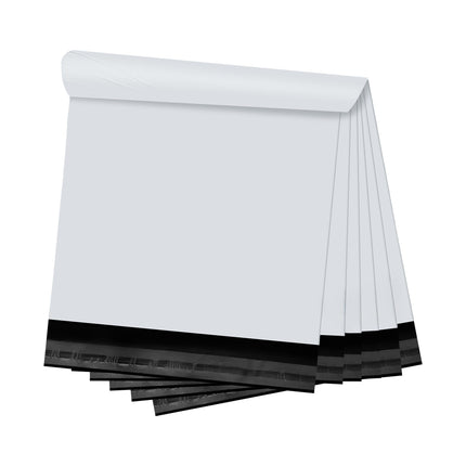 Poly Mailers Shipping Envelope Self Sealing Bags (12x15.5 100pc) (PM100), White