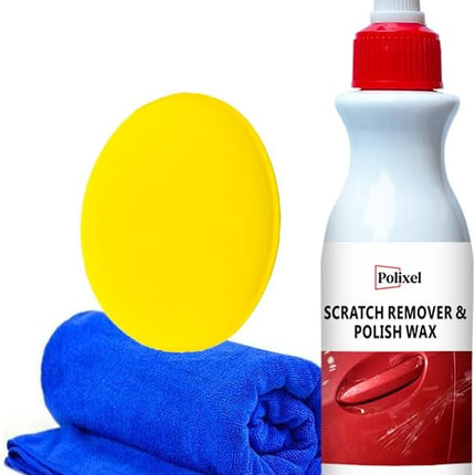 Car Scratch Remover for Vehicles Paint Scratch & Scuff Repair Kit with Rubbing Compound Scratch Removal Wax for Light Scratches, Swirls & Scuffs Safe for Cars, SUVs & Motorcycles – 4.2 oz