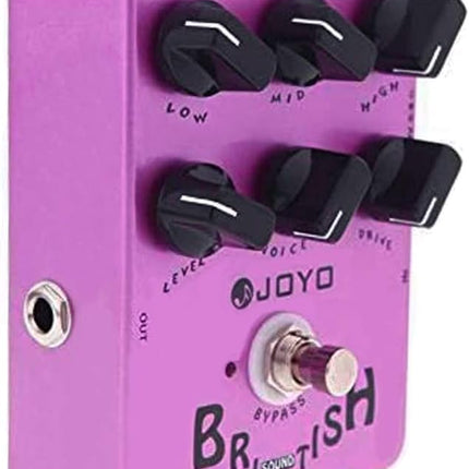 Joyo JF-16 British Sound Effects Pedal with Classic Brit-Rock Era Amp Simulator and Unique Voice Control