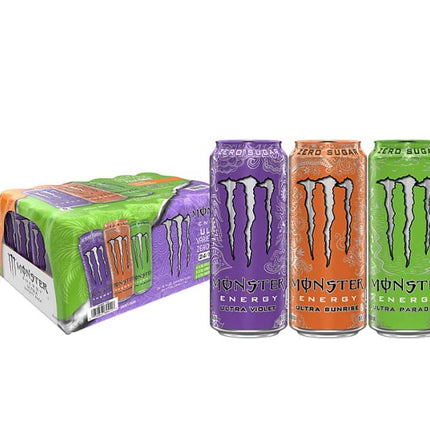 Monster Energy Ultra Variety Pack, Sunrise, Violet, Paradise (16 fl. oz, 24 pk.)