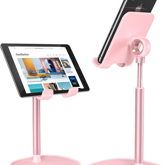 Pink Gifts Home Girls Room Decor for Desk Accessories, Cute Desk Pink Phone Stand Office Vanity Accessories for Girls
