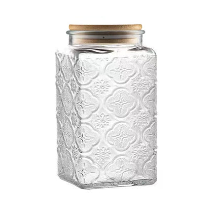 Vintage Glass Jar with Lid, 23.7oz Coffee Canister