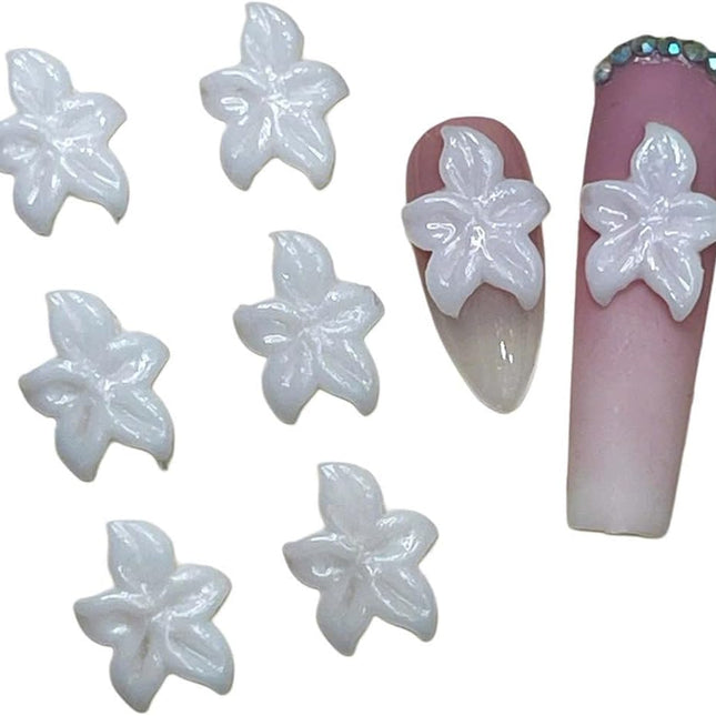 Set 8Pcs Gel 3D Flowers Nails Charms Handmade by Gel