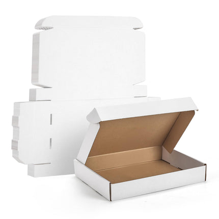 12x9x6 inches White Shipping Boxes pack of 15, Corrugated Cardboard Boxes 12 x 9 x 6 for Packaging Small Business, Moving, Mailing