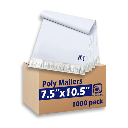 100 pcs 10x13 Inches White x Silver Poly Mailers Shipping Envelopes, Strong Adhesive Sealing, Waterproof, and Tear-resistant Postal Mailing Bags for Clothing, Books, and Accessories