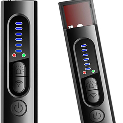 Hidden Camera Detector RF Bug Detector & Wireless Signal Scanner | Spy Camera Finder for Office, Bathroom, Travel | 5 Sensitivity Levels | 25 Hour Battery (Black)