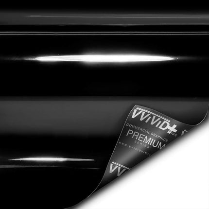 Ultra Gloss Vinyl Car Wrap Film (1.5ft x 5ft, Gloss Piano Black)