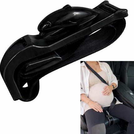 Pregnancy Soft Bump Cushion for Seat Adjustmen Belly, Universal Shoulder Strap Pad for Improved Comfort, Car Interior Accessory (Black)