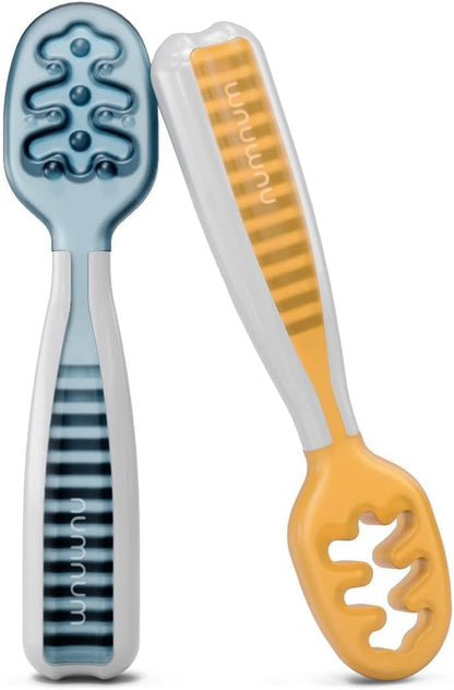 Baby Spoons Set, Baby Essentials Pre-Spoon for 6+ Months, First Stage Self-Feeding Spoons for Baby Led Weaning (BLW)