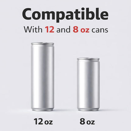 Slim Can Cup Holder Insert Adapter for Car | Fits 8.4oz & 12oz Skinny Cans | Reversible Wiggle-Free Design | Heat-Resistant | Compatible with Skinny Energy Drinks