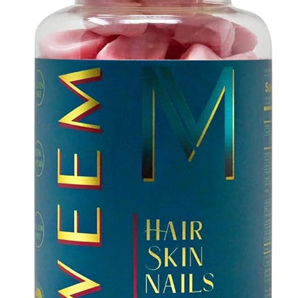 WEEM Vegan Hair Skin Nails Gummies with Biotin 60ct supplement detail
