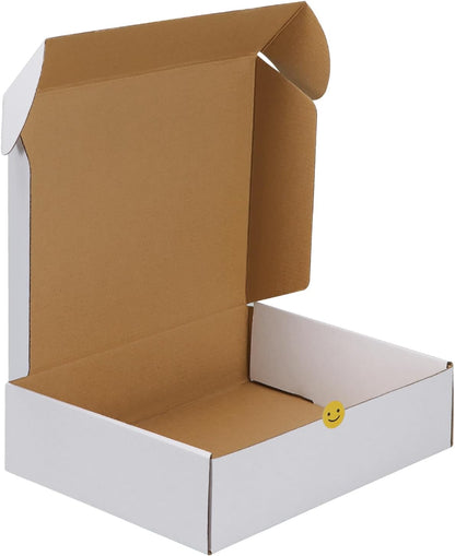 12 x 9 x 4 in White Corrugated Shipping Box