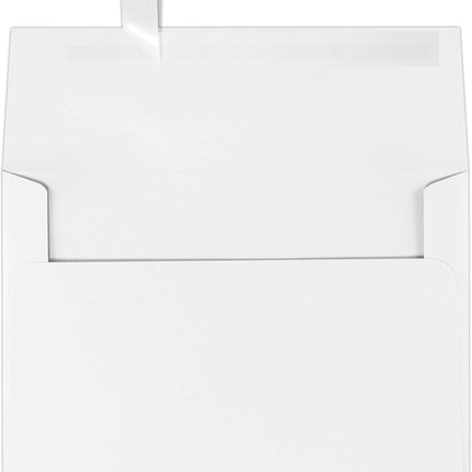 LUXPaper A7 Invitation Envelopes | Peel & Press | 5 1/4" x 7 1/4" | Bright White | 32lb. Paper Weight (80lb. Text) | 50 Qty