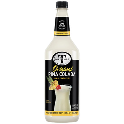 Mr & Mrs T Pina Colada Mix, 1L Bottle, – Premium Cocktail Mixer for Pina Colada Mixes, Ready to Use