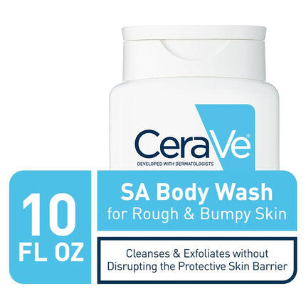 Amazon.com : CeraVe Body Wash with Salicylic Acid, Fragrance Free Body Wash to Exfoliate Rough and Bumpy Skin, Allergy Tested, 10 Ounce : Beauty &amp; Personal Care