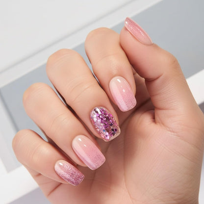 Medium Square Multicolor Reusable Press-On Nails, 30 PCS - photo 3
