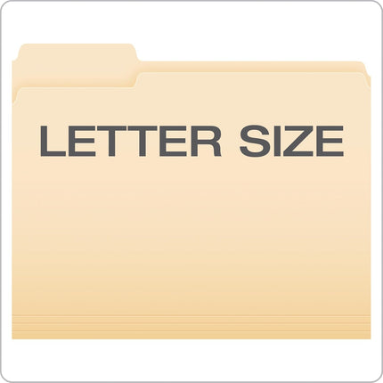 Pendaflex File Folders, Letter Size, 1/3 Cut, Manila, 250 per Box (752250)