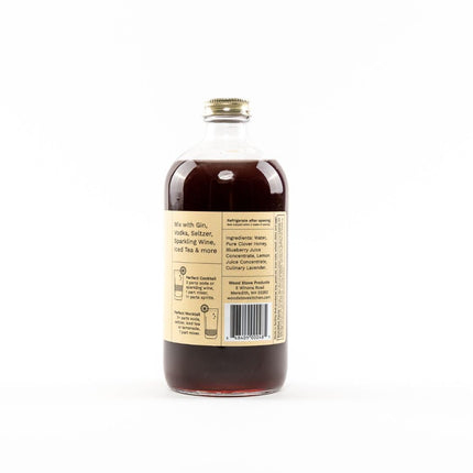 Wood Stove Kitchen - Blueberry & Lavender Mix | Cocktail & Mocktail Mixer - Natural Craft Syrup with Tasty Flavors - Concentrated & Alcohol Free - Aromatic, Honey, 16 oz.
