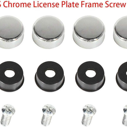 Raised 3D Emblem Stainless Steel License Plate Tag Frame Cover ForLexus with Rust Proof Bolts Caps (1x Chrome)