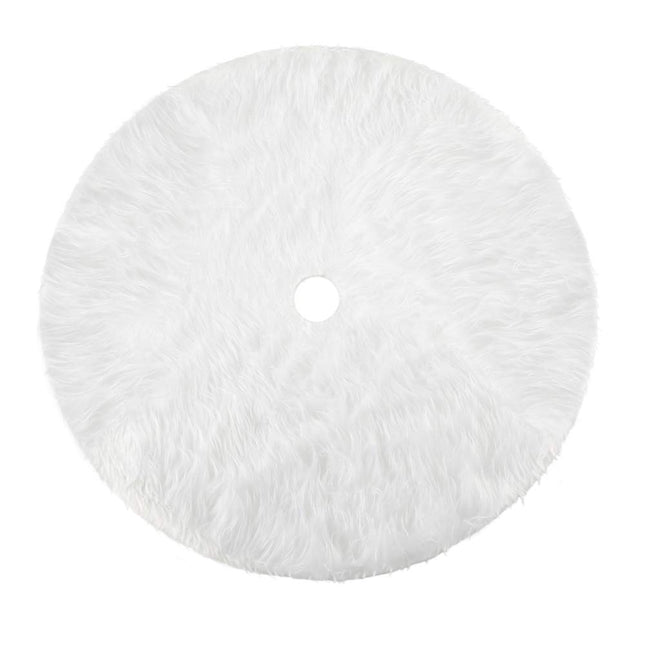 Plush Christmas Tree Skirt - Round Snow White Xmas Tree Mat Base Cover for Holiday Home Decorations,31Inch/78CM