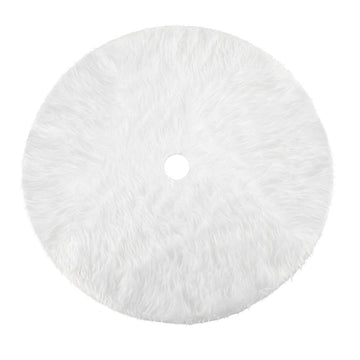 Plush Christmas Tree Skirt - Round Snow White Xmas Tree Mat Base Cover for Holiday Home Decorations,31Inch/78CM