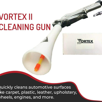 HI-TECH Vortex II Air Cleaning Gun – Pro Auto Detailing Tool for Deep Cleaning Interiors & Exteriors – Uses Air Compressor – Blasts Dust, Dirt & Grime Fast