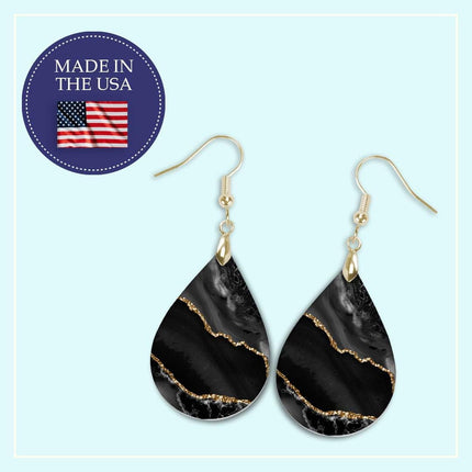 Dangle Earrings for Women Colorful Dangling Drop Statement Jewelry Printed MDF Wood Teardrop Double Side Print Handmade by The Painted Pug
